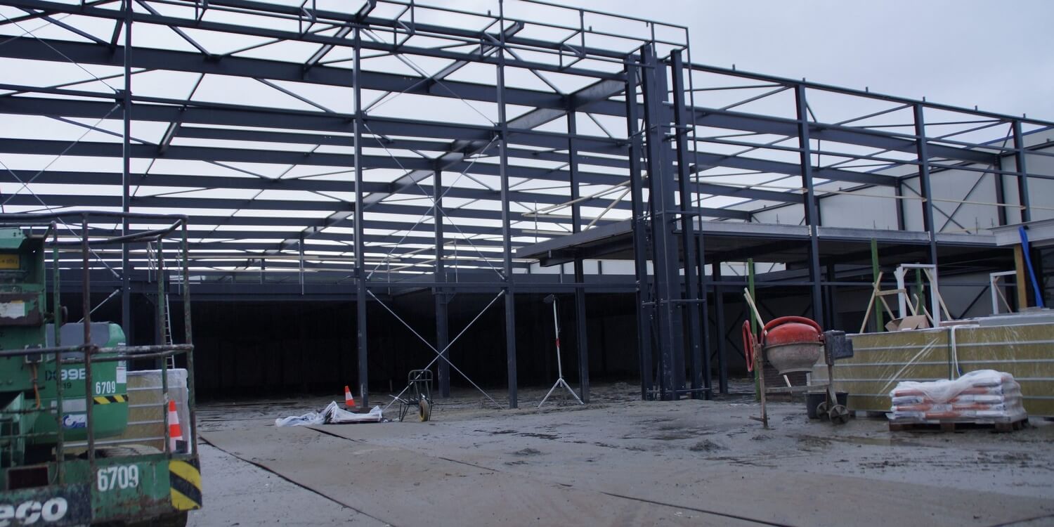 De staalconstructie staat in Zaltbommel!